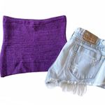 Paige Vintage 90’s: Bette ❤︎ Textured Strapless Tube Top ❤︎ Amethyst Purple ❤︎ Photo 1