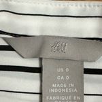 H&M Woman’s  Black And White Button Down Dress Shirt Size 0 Photo 2