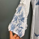 Johnny Was  Lulu Butterfly Embroidered Ruffle-sleeve Dress In White XS Photo 6