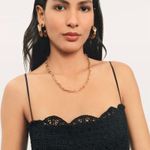 Donna Karan Donna Karen couture 100% cotton black lace crochet slip dress Photo 5