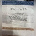 Talbots  Boat Neck Shimmer Striped 3/4 Sleeve Shirt Photo 2