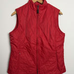 Cutter and Buck Women's Red Quilted Vest Size Medium Windtec Pockets Golf Active Photo 0