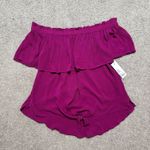 Apt. 9  Pink Off the Shoulder Ruffle Blouse with Tie Front Photo 1