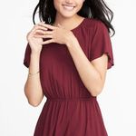 Old Navy Womens  Waist-Defined Smocked Yoke Dress in Wine - Sz XL Photo 1