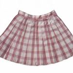 Brand New Women’s Pastel Pink Plaid Pleated Skirt Without Tags Photo 0