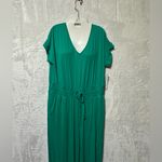 Soft Surroundings  Caspian Jersey Jumpsuit Vivid Green size Large New with tags Photo 6
