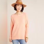 Anthropologie Naomi wool Sweater Crew Neck Sweater coral orange size XL petite Photo 2