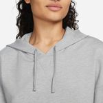 Nike  Yoga Dri-Fit Women’s Fleece Hoodie Gray Sweatshirt Photo 2