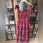 VICI  plaid maxi dress tiered Sway With Me Tiered Midi lace bows holidays ruffle Photo 3