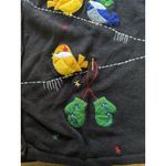 Bobbie Brooks Christmas Sweater Vest Women Size 26W/28W Embroidered Birds VTG Photo 5