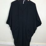 Michael Stars  Dolman Tapered Tunic Top Dress size S Black Photo 1