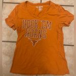 Womens vneck short sleeve texas longhorn burnt orange shirt Size L Photo 0
