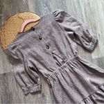 Anthropologie  current air floral jacquard puff sleeve cut out‎ midi dress size S Photo 5