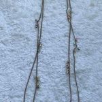 Gold Crystal Iridescent Double Layer Long Necklace Photo 0