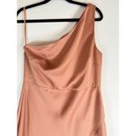 BHLDN Anthropologie  Womens Dress Brown One Shoulder Maxi Evening Bridesmaid 12 Photo 5