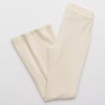 Aerie White Ribbed Flare Pants Photo 3