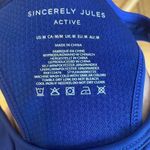 Sincerely Jules Active Athletic Sports Bra Size Medium NWOT Blue Photo 3
