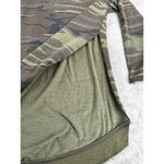 Z Supply  Camo Sweater M Long Sleeve Crew Neck Distressed Hem Weekender Boho Slit Photo 6