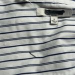 Madewell  Women's Y-Neck Button Up Blue Striped Poplin Shirt S Small New Flaw Photo 9