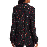 Derek Lam NWT  10 Crosby Evadne Floral Tie Front Blouse Black Size 2 Photo 4