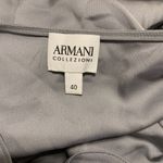 Armani Collezioni Womens Size 40 IT Gray Silk Blend Cowl Neck Blouse Photo 4