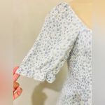 Abercrombie & Fitch  Dress Womens XS Blue White Floral Smocked Boho Prairie Photo 3