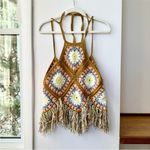 Free People Summer Love Crochet Halter Top Size M/L can wear 2 different ways Photo 15