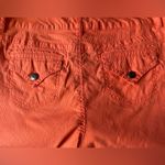 Caribbean Joe Bright Orange Ribbed Cotton Summer Beach Resort Festival Capri Pants Photo 3
