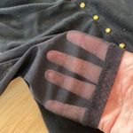 Dzhavael Couture Stretchy Mini Dress Long Sleeve Studded Beaded Unique European Black Size 10 Photo 12