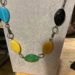 Necklace, beautiful colors of glass looks like stained windows. Excellent​ Photo 2