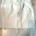 Liverpool Gia Glider Pull-On Skirt Fray Hem Side Gusset White US 8 Petite Photo 12
