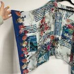 Tolani  Multi Colored Floral Print Cape Womens M Swimsuit Coverup Beachy Vacation Photo 3