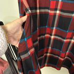 Long Sleeve Plaid Pocket Dress Red Photo 1