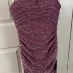 Lulus Purple Sparkly Strappy Homecoming Dance Party Dress Photo 2