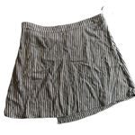 American Eagle  | navy and chambray tie waist skirt Photo 4