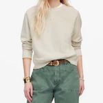 Madewell NWT Garment-Dyed Crewneck Sweatshirt in Parchment - Size: Medium Photo 12