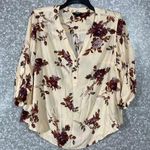 Torrid  Pale Yellow Earthtones Floral Harper Blouse - 1 (1X) - Women's Plus Size Photo 0
