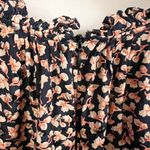 ByTiMo Floral Print Sheath Dress Unlined Mini Length Smocked Long Sleeve Size L Photo 11