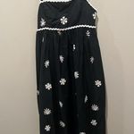 ZARA  Black & White Tie Back Maxi Sundress with Square Neck Sz S EUC Photo 4