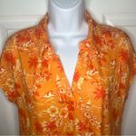 C&C California  Orange Floral Tropical Beach Shirt Dress Hawaiian Print S NWT Photo 1