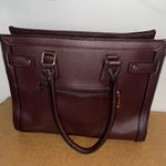 ALDO Oxblood Structured Tote With Faux Snake Detail Photo 3