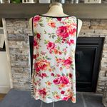 Blue and White Striped Sleeveless Relaxed Tank Top Size M Photo 2