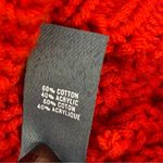 Aerie Cable Knit Crewneck Crop Sweater Red Small Photo 9