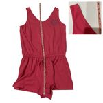 Ivory Ella  Elephant Back Drawstring Romper - Pink - Large Photo 3