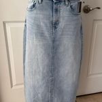 DKNY Jeans Denim High Rise Maxi Skirt in Skyline Photo 3