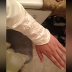 1930s beaded ivory satin wedding dress Yellow Size XS Photo 4