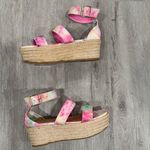 Bamboo  Multicolor Tie-Dye Wedge Sandals Photo 2