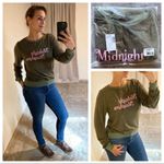 Wildfox  Baggy Jumper Sweatshirt NEW Midnight Munchies Olive Small Oversized Photo 7