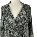 BCBGMAXAZRIA  100% Silk Lapelled Collar Shirt Dress Snakeskin Pattern Small Photo 7