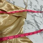 ASOS NWT  Yaura Plus one-shoulder satin drape maxi dress in champagne gold Photo 6